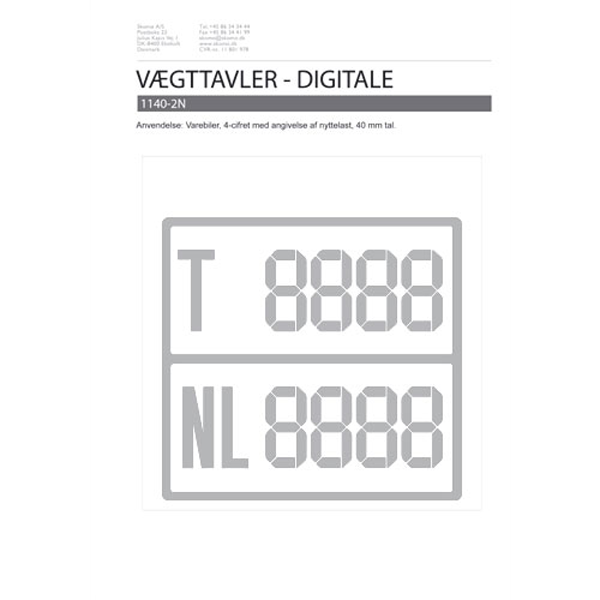 Skomø, Digitaalinen Painotaulu M/käytännöllinen Kuorma Hopea