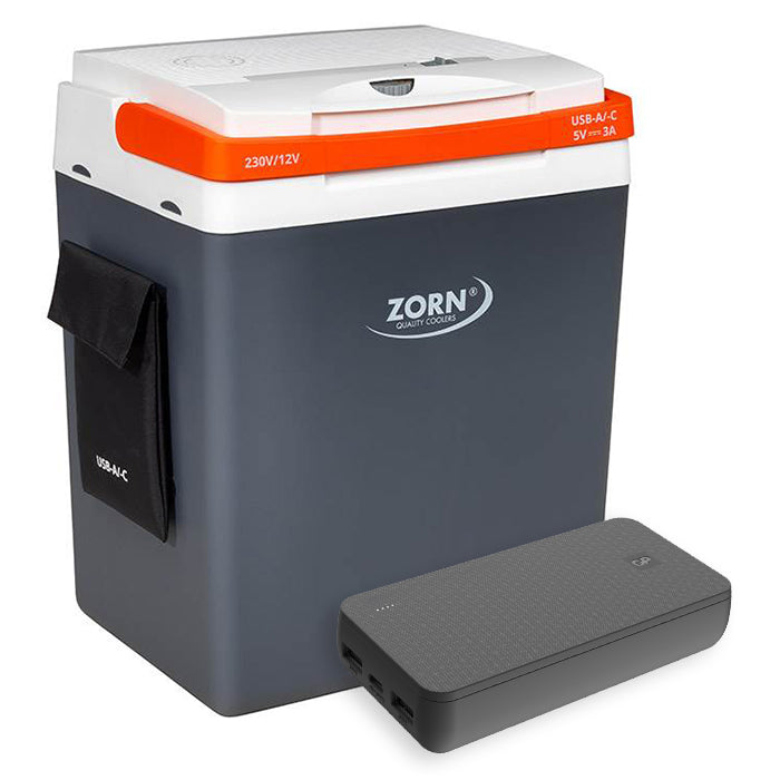Zorn, 30L Sähkökylmälaukku 12/230V Mukana Powerbank
