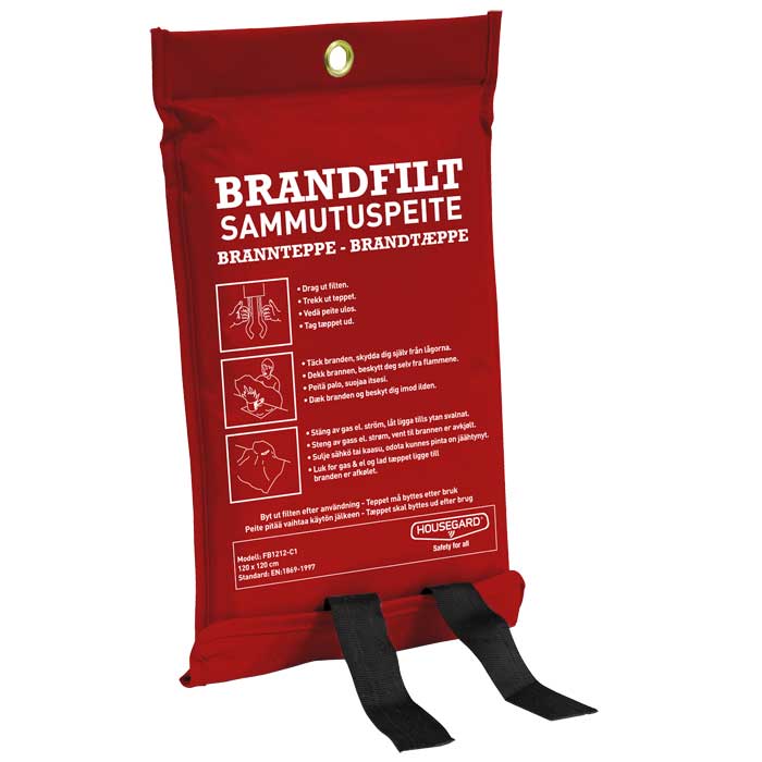 Housegard, Brandfilt 120x120 cm Housegard 1 Stk - Max 550 Grader