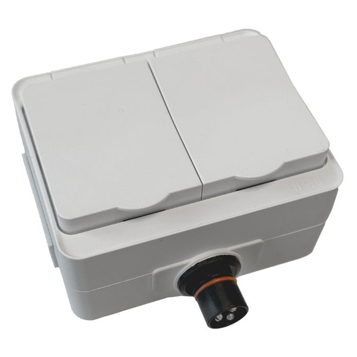DEFA, Plug-in Uttag 230V Dubbel Vit