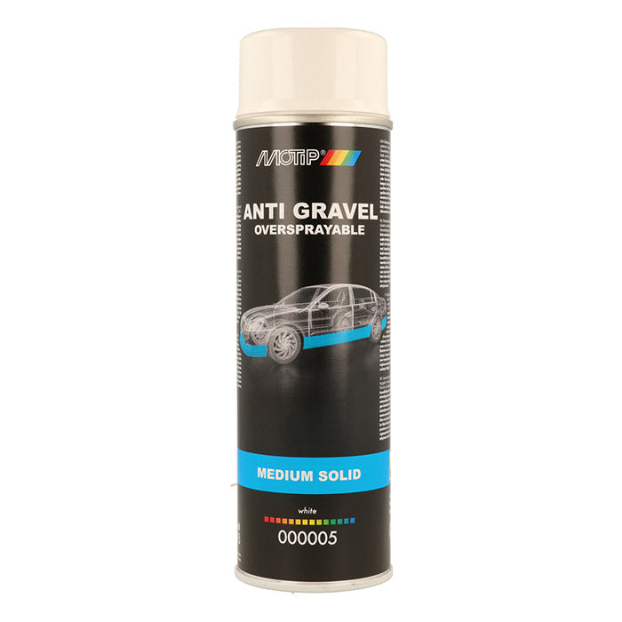 Motip, Valkoinen kiveniskusuojamaali, Spray 500 ml.