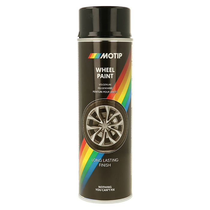 Motip, Universallack Fälgspray Svart Högblank 500ml.