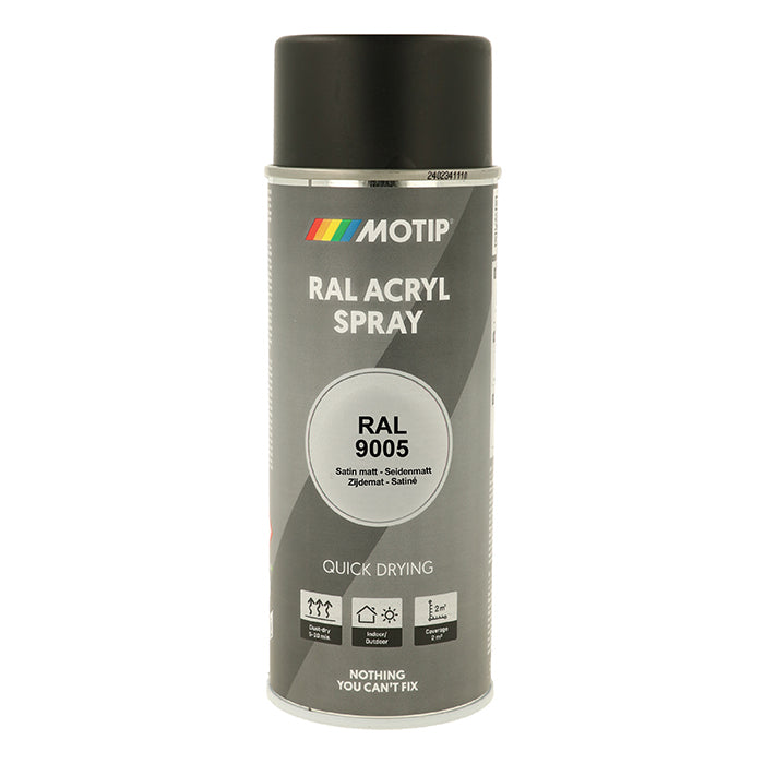 Motip, Ral 9005 Satin Matt Deep Black