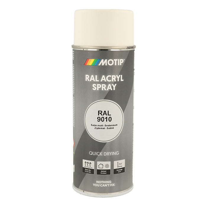 Motip, Ral 9010 Satin Matt Ren Vit