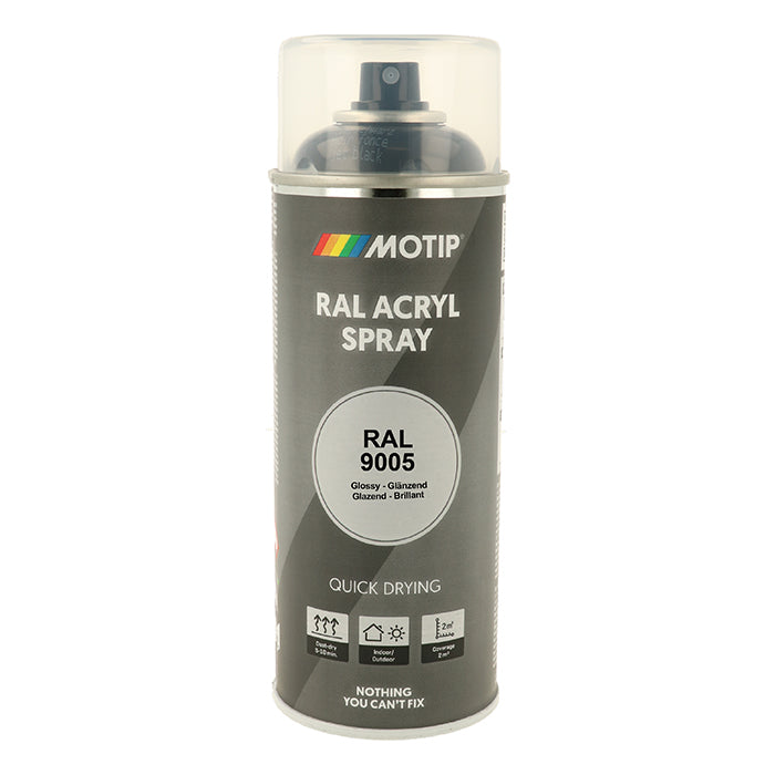 Motip, Ral 9005 Högblank Djup Svart