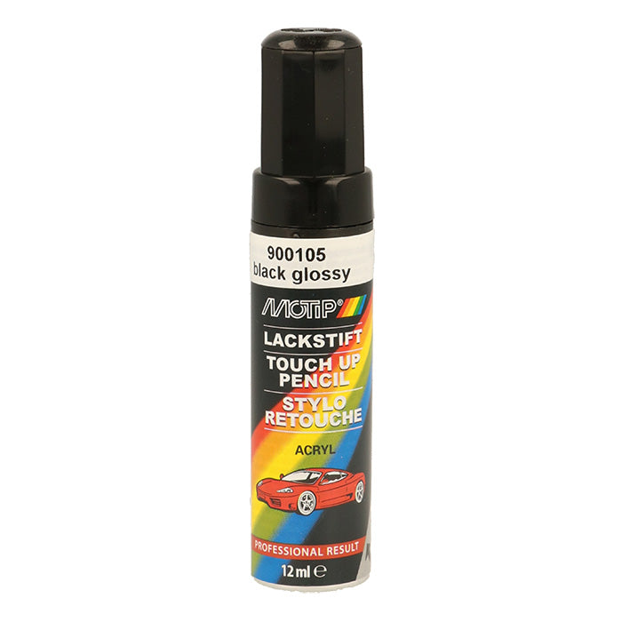 Motip, Lackpenna Akryl Bilfärg Svart Blank 12ml