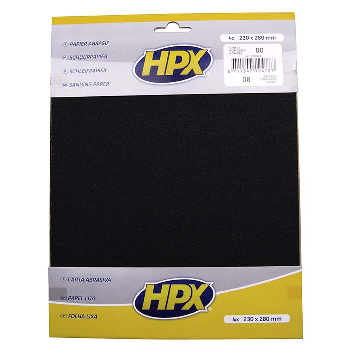 HPX, Sandpapper p80 - 4 St.