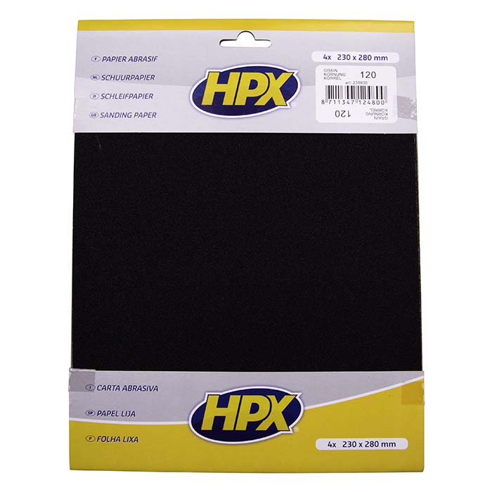 HPX, Sandpapper p120 - 4 Stk.