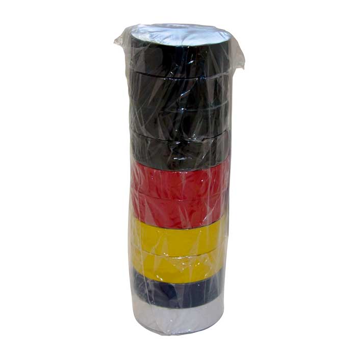 HPX, 10 Stk Isoleringsband Färgmix 19mmx10m