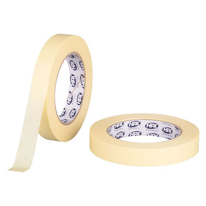HPX, Peittoteippi Kermanvärinen Jopa 100 Astetta, 19mm x 50m — Pakkaus