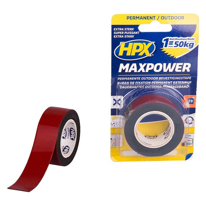 HPX, Max Power Monteringsband Svart, 25mm x 1,5m