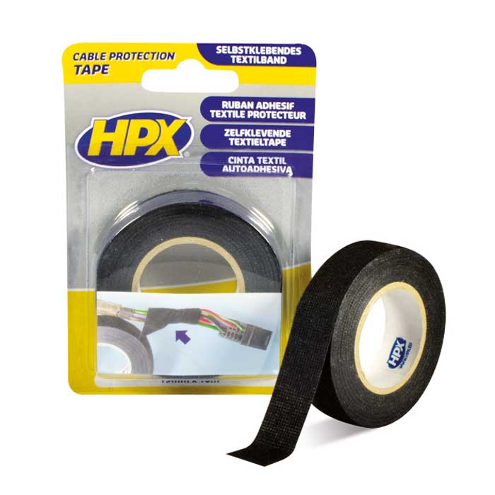 HPX, Kaapelin suojausteippi Musta 19mm x10m