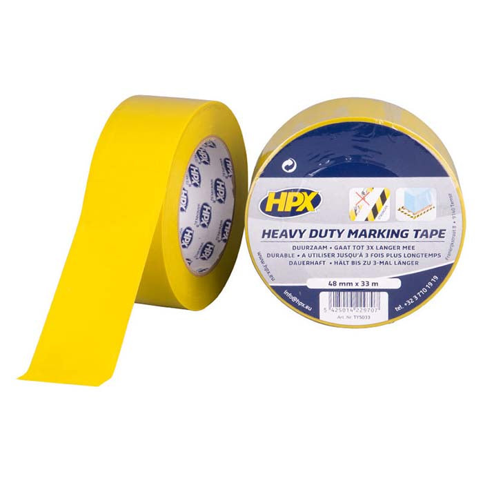 HPX, Heavy Duty Markeringstejp Gul 48mm x 33m