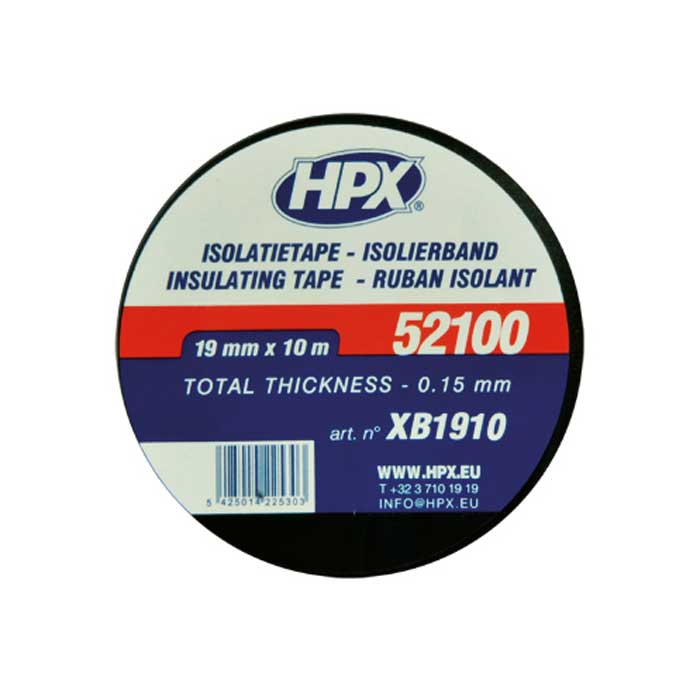 HPX, Lux Isoleringsband Svart 1 Stk. 19mm x 10m
