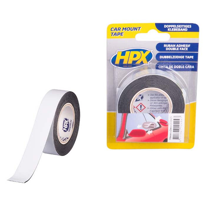 HPX, Dubbelhäftande Tejp Svart 19mm x 2m