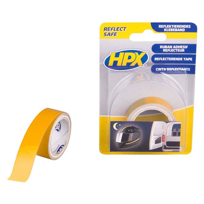 HPX, Heijastinteippi Keltainen 19mm x 1,5m