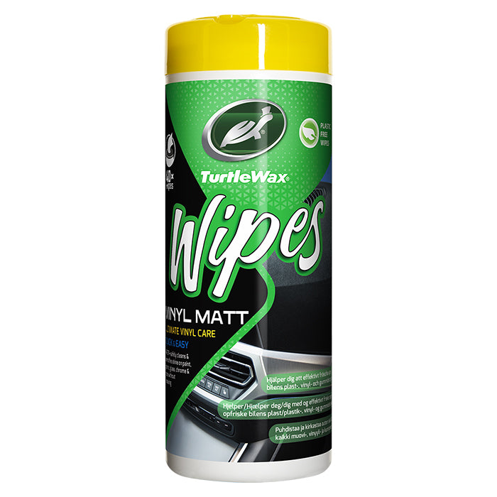 Turtle, Wipes Vinyl Mat Tube 40 Kpl Vinylpuhdistusliinat