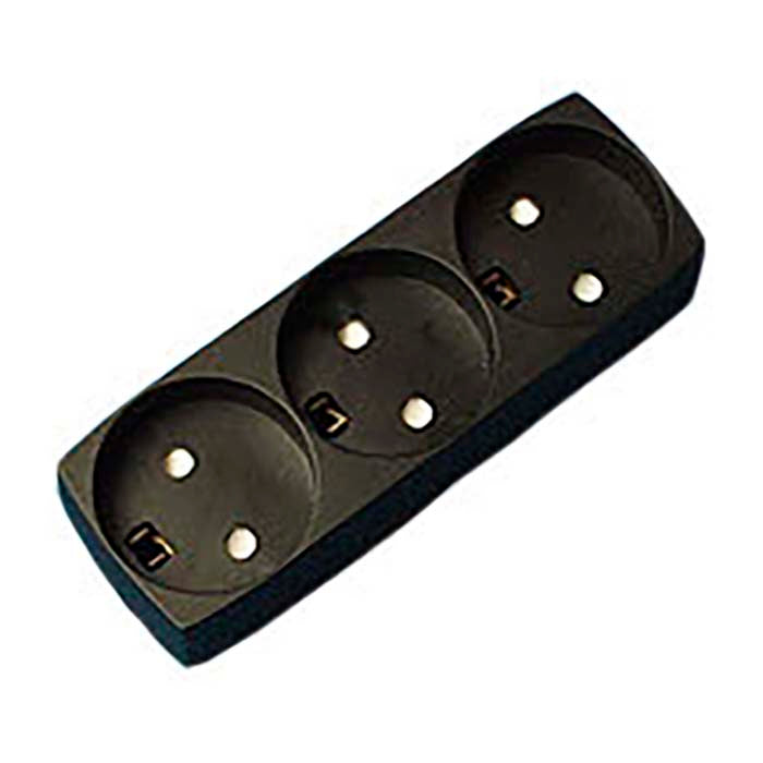 Elworks, Stickkontakt t11 M/jord. Svart