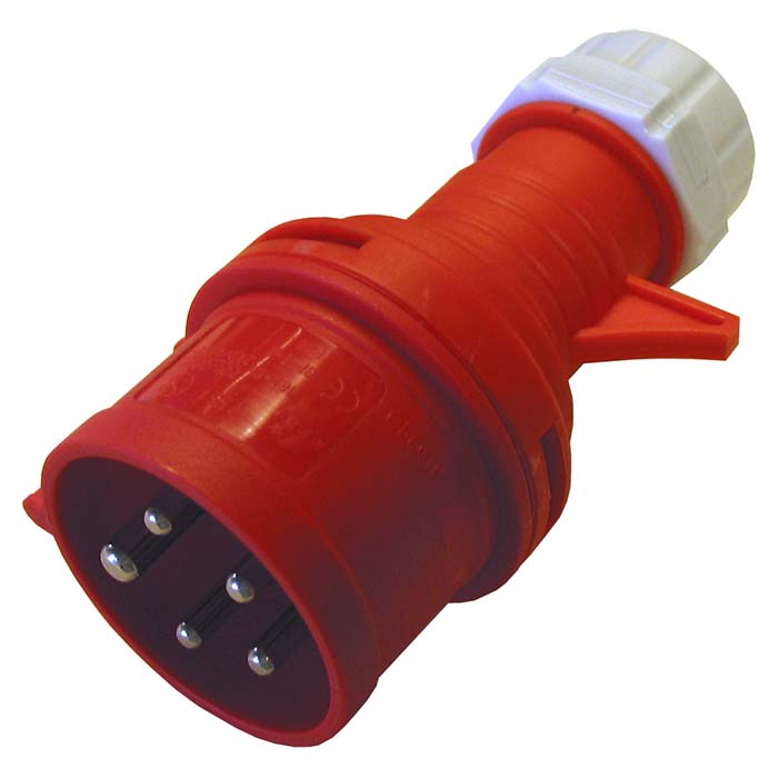 Elworks, Cee Stickkontakt 16/400v ip44. Röd
