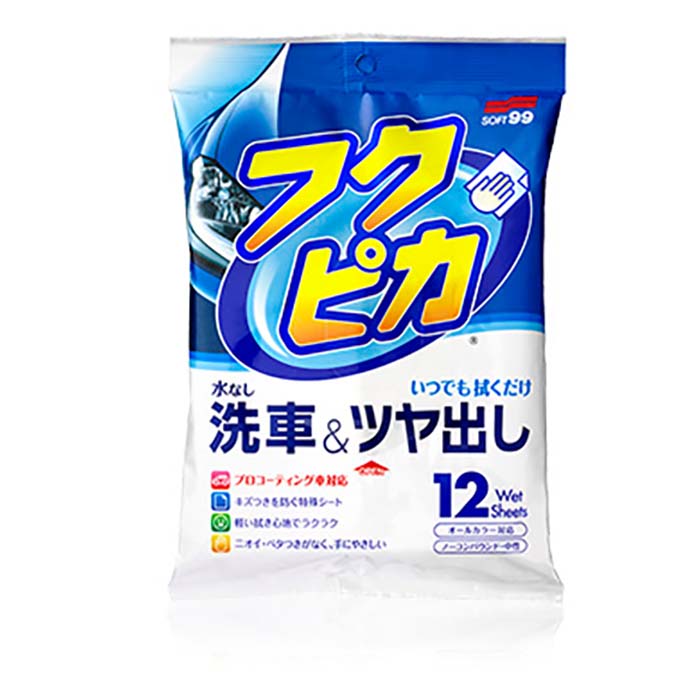 Soft99, Fukupika Wash & Wax 12 Kpl. Wipes